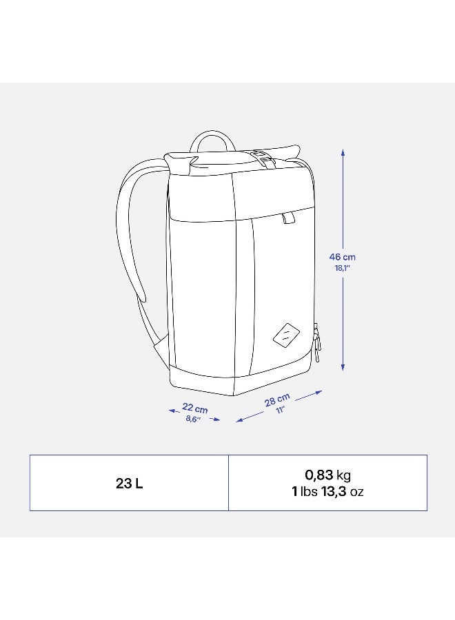 Quechua By DECATHLON | NH 500 Escape Rolltop | capacity 23 litres | Hiking Trekking Backpack |Dark Green - Image 4