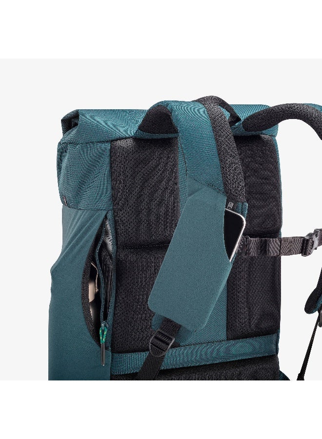 Quechua By DECATHLON | NH 500 Escape Rolltop | capacity 23 litres | Hiking Trekking Backpack |Dark Green - Image 3