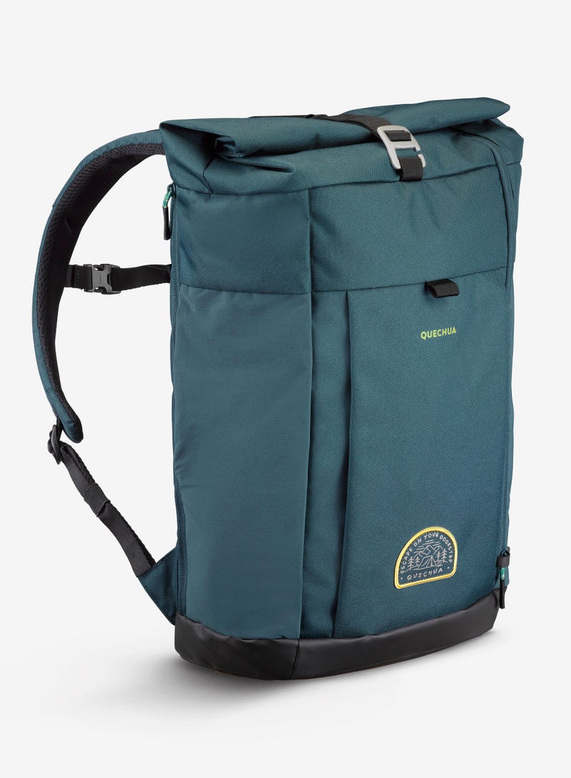 Quechua By DECATHLON | NH 500 Escape Rolltop | capacity 23 litres | Hiking Trekking Backpack |Dark Green - Image 1