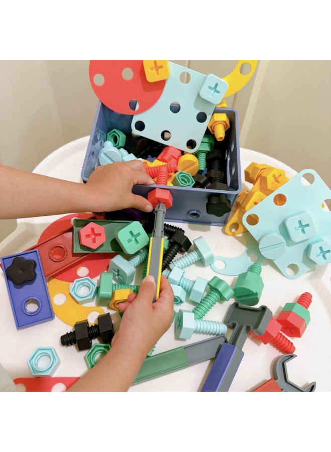 Children's Screw Nut Combination Disassembly Toy Tool Box Montaitesoli Fine Movement Training Festival-Color:Puzzle Screw Tool Box Diy73-piece Set-Specifications:Upgraded Environmentally Friendly Plastic, Safe And Odorless  - Image 5