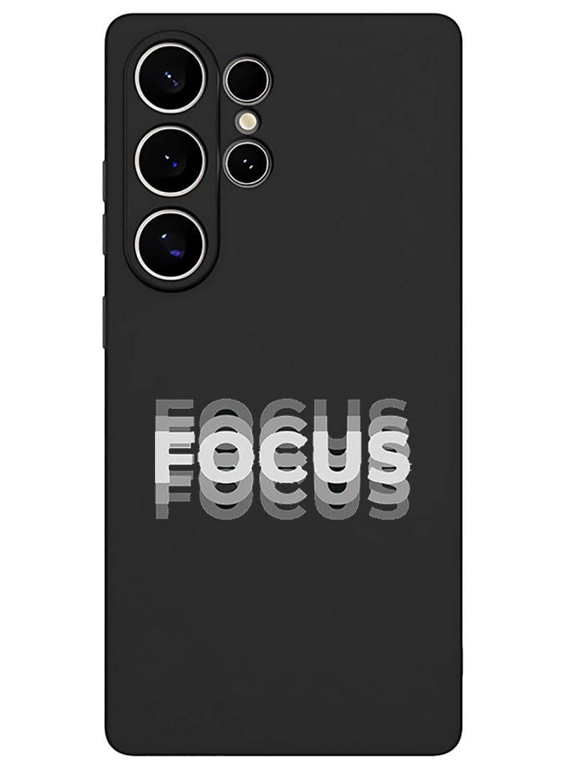 Theodor Protective Slim Fit Case Liquid Silicone Cover with Full Body Protection Anti-Scratch Shockproof Case For Samsung Galaxy S25 Ultra (Black) - Focus - Image 1