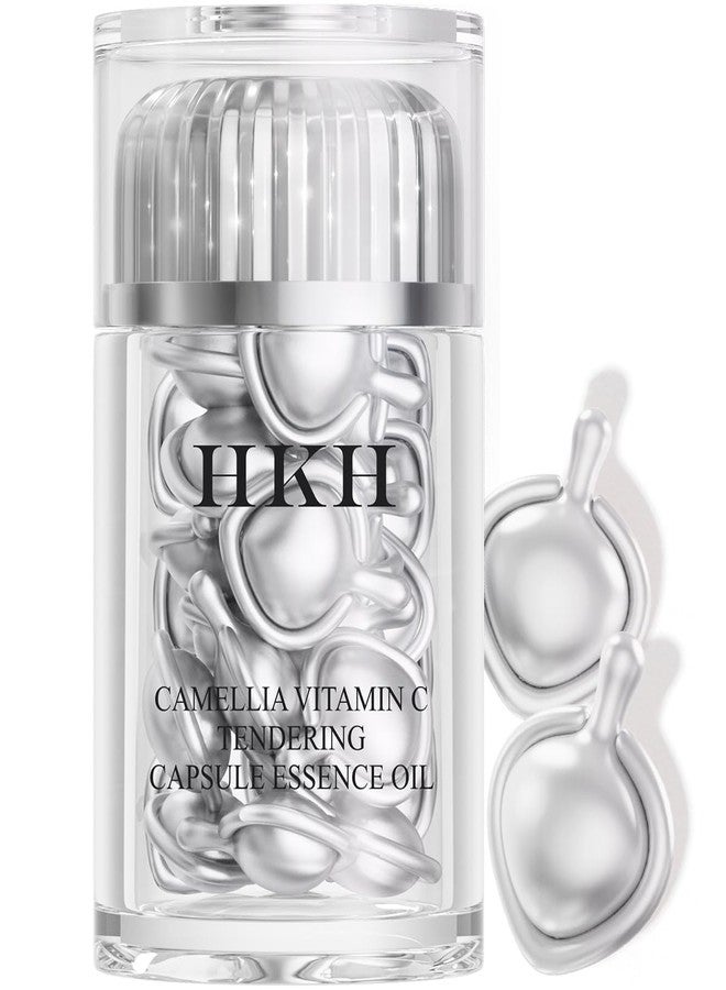 HKH Triple Vitamin C Dark Spots Correction Capsules Serum For Face,Camellia VE Anti-Aging Essence For Women Camellia Niacinamide serum For Women To Tighten Sagging Skin And Reduce Fine Lines - Image 1