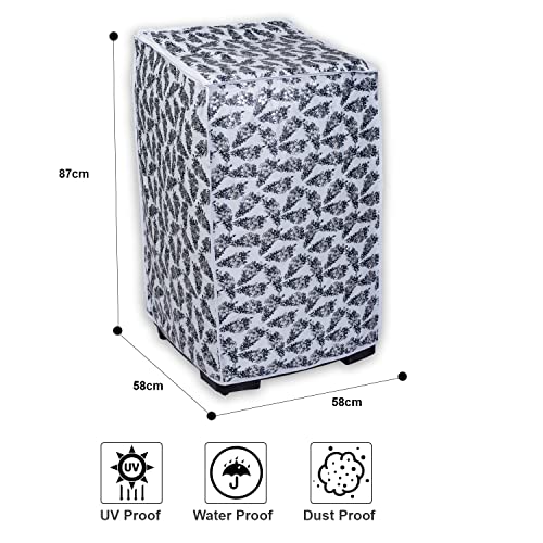 Classic® Top Load Washing Machine Cover Suitable For Bosch 7 Kg, 7.5 Kg, 8 Kg, 8.5 Kg (58cmsX58cmsX87cms, Black & White) - Image 4
