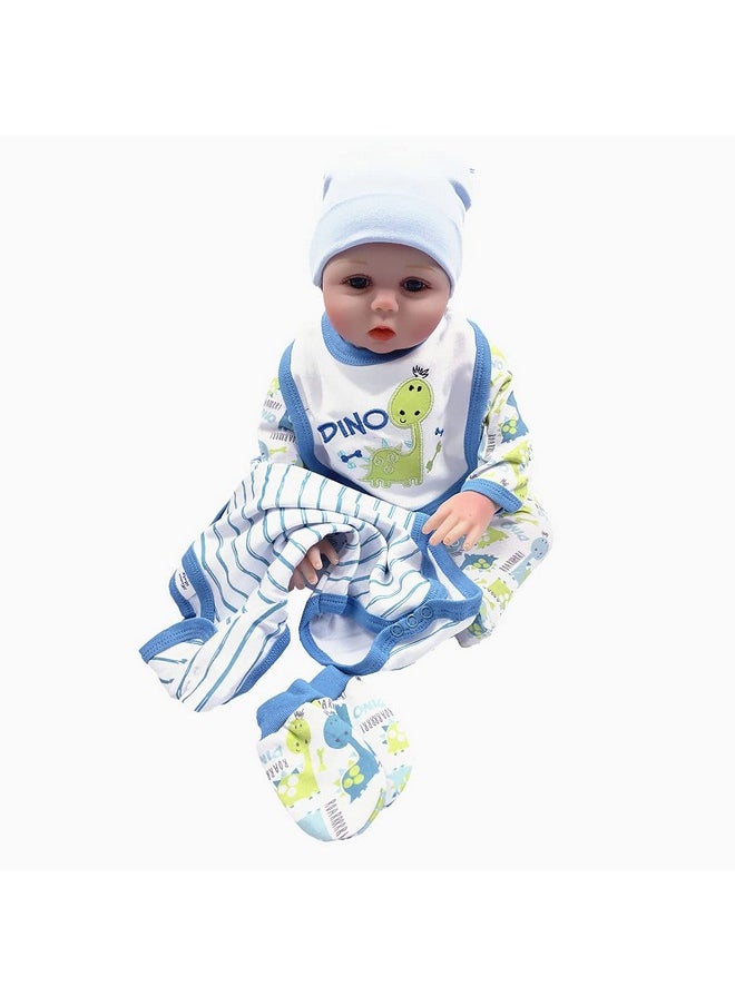 Pedolltree - Reborn Baby Dolls Boy Clothes 22 Inch 5 Pcs Sets Dinosaur Outfit Accessories For 20-22" Newborn Baby Dolls Clothing - Image 1