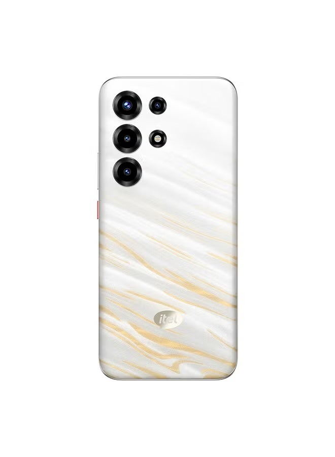 ITEL S26 Ultra Dual Sapphire Glided White 8+16 GB RAM 256GB 4G With Airbuds 5i NFC Mobile Cover - Middle East Version - Image 5