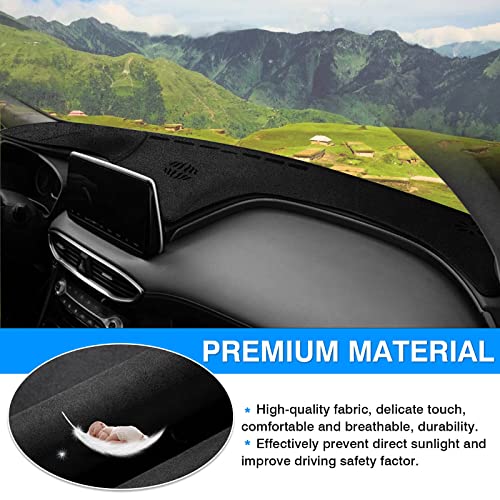 Autorder Dashboard Cover Mat for Hyundai Santa Fe 2019 2020 2021 2022 2023 Accessories Dash Cover Flannel Dash Mat Sunshade Glare UV Rays Protector - Image 4