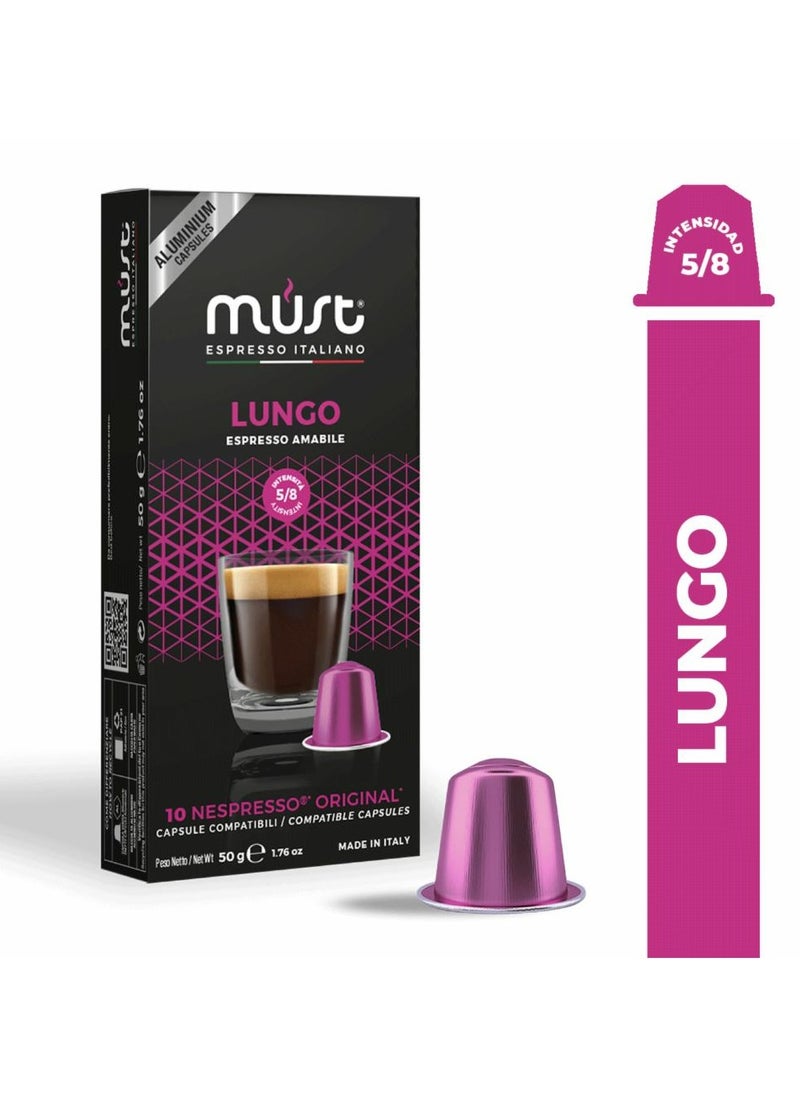 Must LUNGO NESPRESSO COMPATIBLE CAPSULES- 50 grams 10 pcs  - Image 1