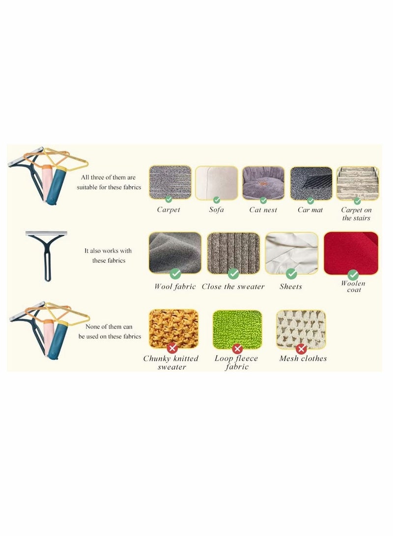 Pet Hair Remover, Lint Roller for Pet Hair, Portable Lint Remover Shaver, Uproot Cleaner Pro Pet Hair, Carpet Scraper, Suitable for Couch, Carpet, Car Mat, Clothes - Image 5