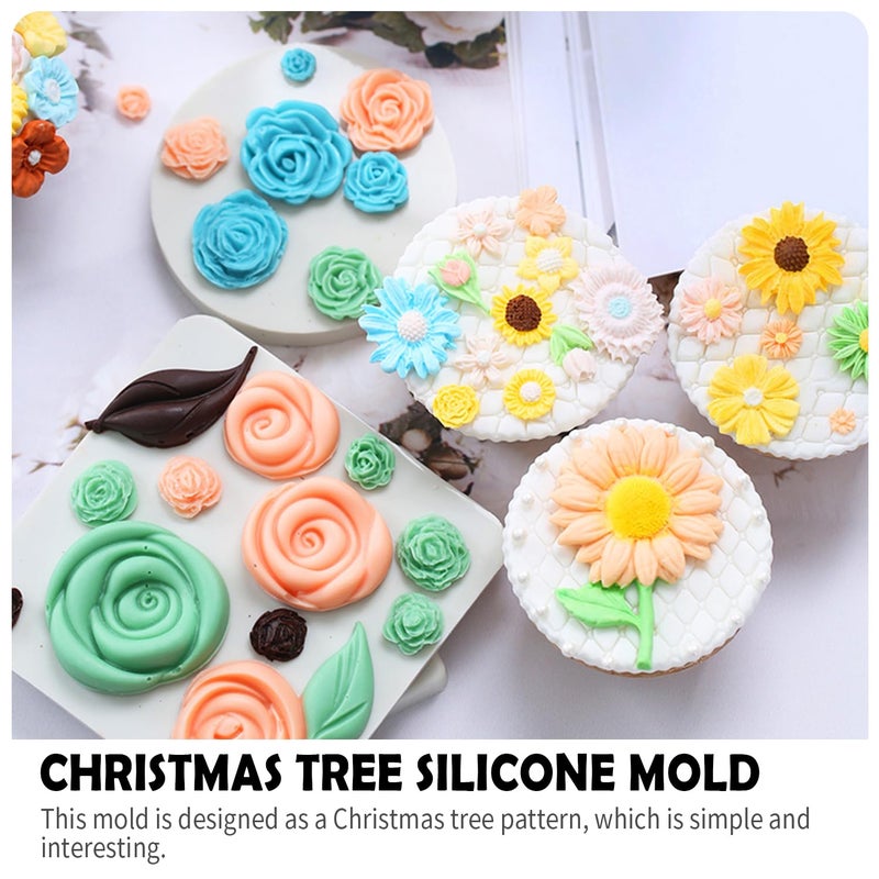 SK 3D Rose Flower Shape Diy Fondant Chocolate Silicone Mold Sugar Decoration Baking Tools - Image 3