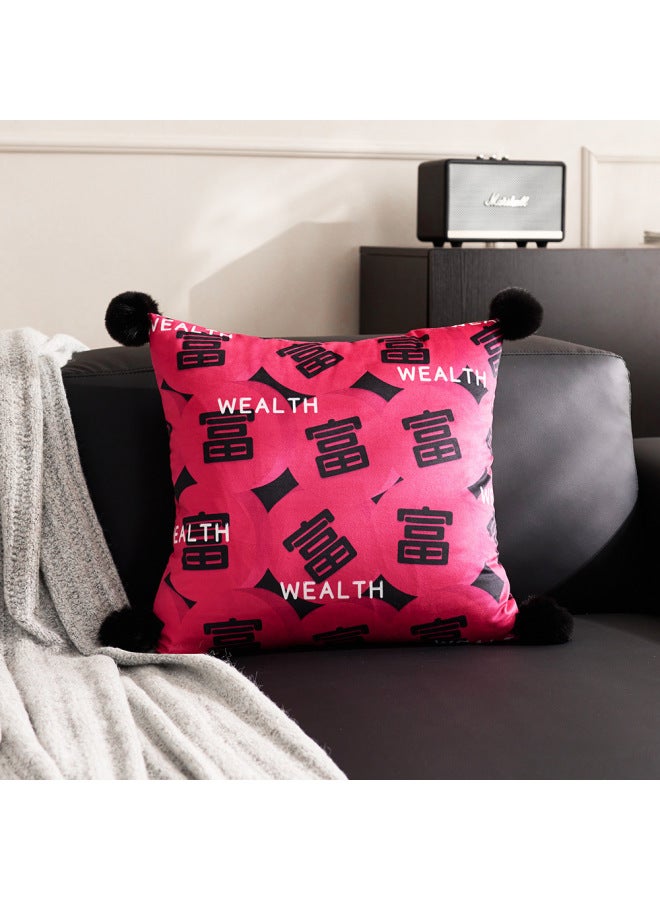 Dutch Velvet Printed Pillowcase New Chinoiserie Cloud Special-shaped Soft Bag Cushion Cushion Backrest Decoration Sofa Pillow Customization