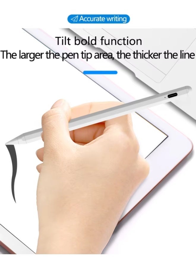 OSALIA Universal Stylus Pen Wireless Active Touchscreen Pen for iOS & Android, Compatible with iPhone, iPad, Samsung & Tablets Fast Charging, Ergonomic Design, Adjustable Tilt & Indicator Lights - Image 2