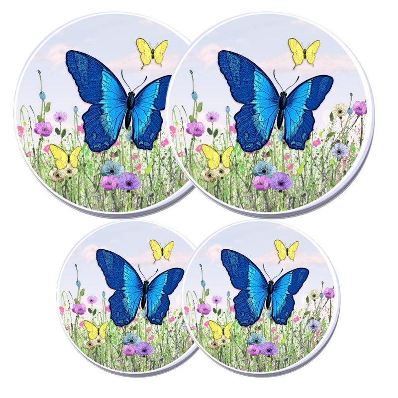 Robbins Aria Electric Stove Burner Covers  Protect Stovetop  Set of 4 10 and 8 inches  Butterfly