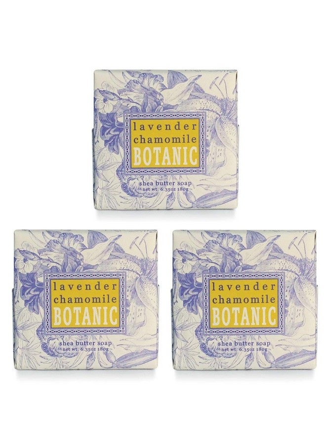 greenwich bay Cleansing Spa Soap Shea Butter And Cocoa Butter. Blended With Loofah And Apricot Seed No Parabens No Sulfates 6.35 Ounce (3 Pack) (Lavender Chamomile) - Image 1