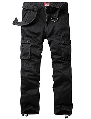 Match Men's Casual Wild Cargo Pants Outdoors Work Wear #6531(34,Black) - Image 5