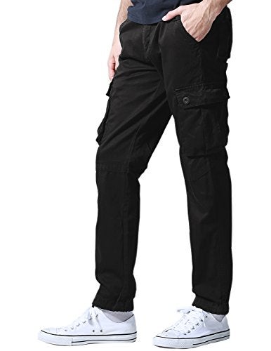 Match Men's Casual Wild Cargo Pants Outdoors Work Wear #6531(34,Black) - Image 2