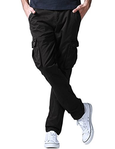 Match Men's Casual Wild Cargo Pants Outdoors Work Wear #6531(34,Black) - Image 3