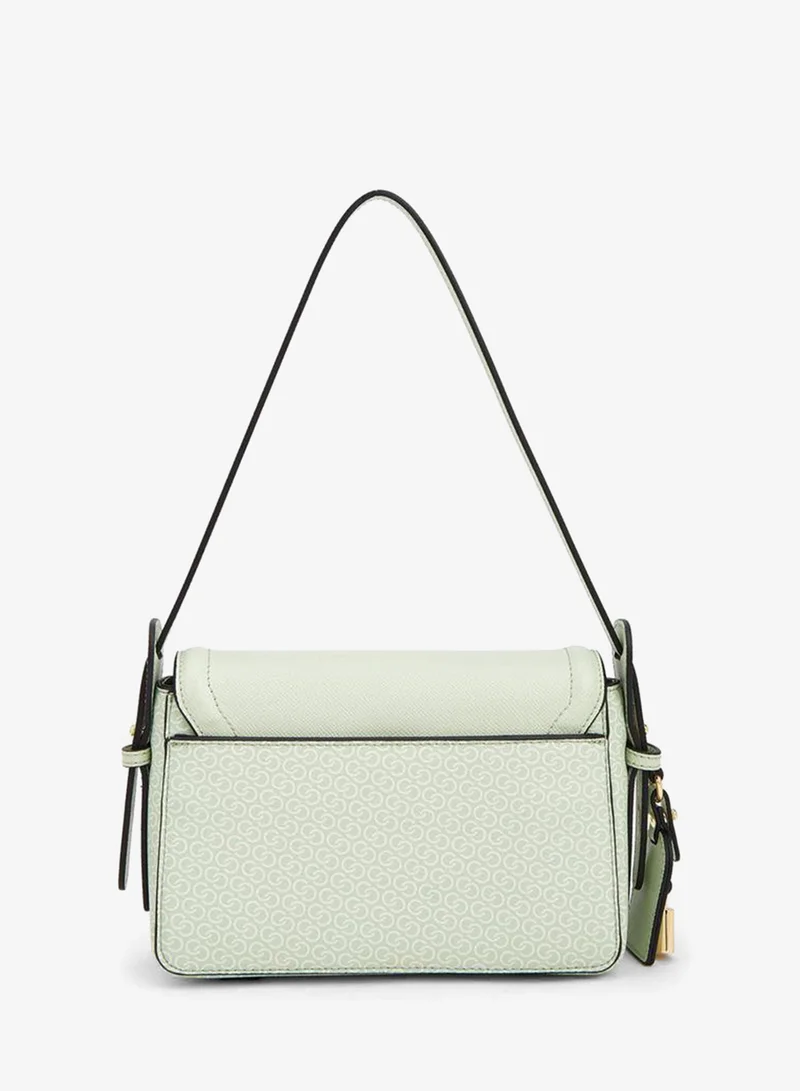 Celeste GREEN Monogram Print Crossbody Bag With Adjustable Strap for Women | Best Price UAE