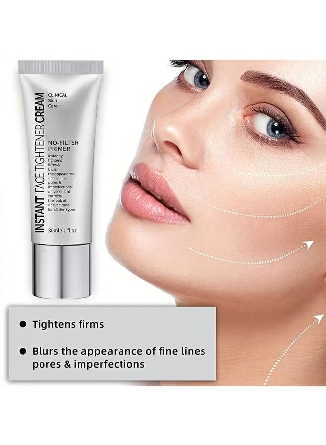 Instant Face Tightener Cream, Freedomglee Face Tightener No-Filter Primer, Instant Face Tightener Primer, Skin Tightener Face Primer For Makeup, Blurring For Before Makeup, Shine Control, 30ML - Image 4