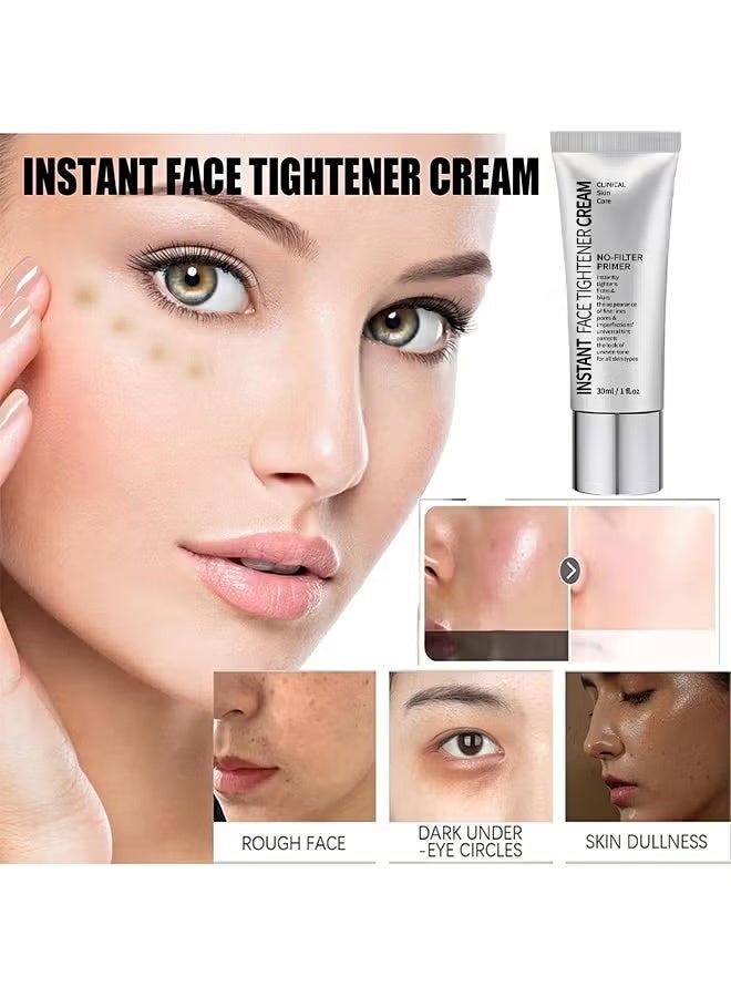 Instant Face Tightener Cream, Freedomglee Face Tightener No-Filter Primer, Instant Face Tightener Primer, Skin Tightener Face Primer For Makeup, Blurring For Before Makeup, Shine Control, 30ML - Image 5