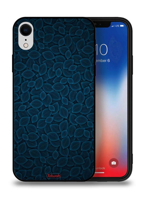 Apple iPhone XR Protective Case Digital Art Leaves Pattern