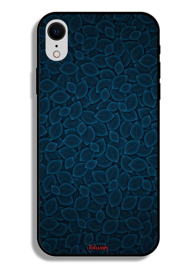 Apple iPhone XR Protective Case Digital Art Leaves Pattern