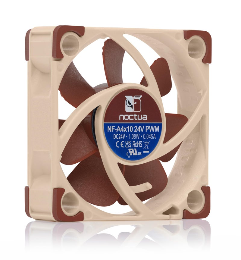 Noctua NF-A4x10 24V PWM, 40mm Quiet Fan for 3D Printers and Other Applications, 4-Pin, 24V Version (40x10mm, Brown) - Image 3