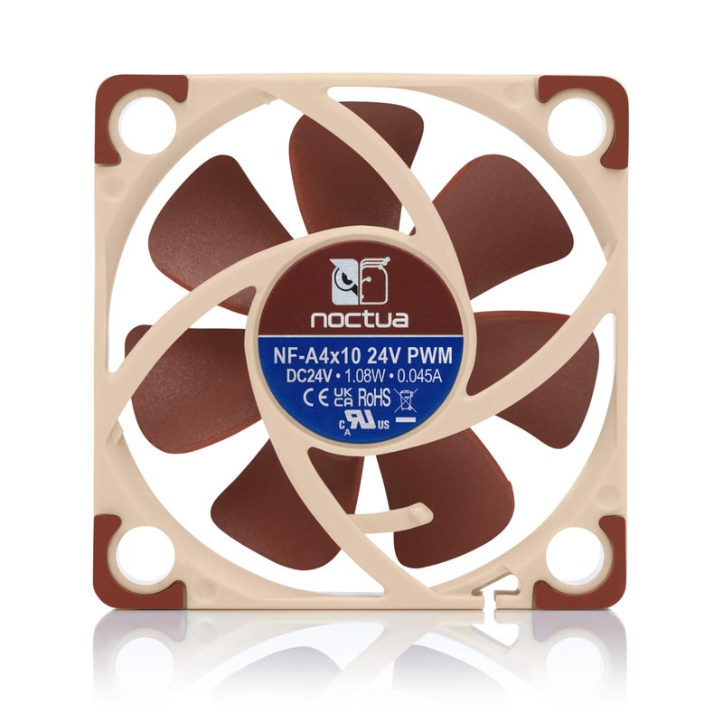Noctua NF-A4x10 24V PWM, 40mm Quiet Fan for 3D Printers and Other Applications, 4-Pin, 24V Version (40x10mm, Brown) - Image 5