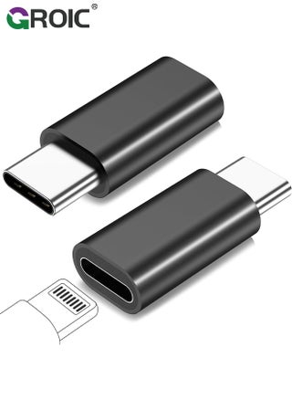 2Pcs Black Lightning Female to USB C Male Adapter for iPhone 15/15 Pro/15 Pro Max/15 Plus, for iPad Air, for Samsung, Support Charging&Data Transfer, Type C Charger Connector Cable, Not for Audio/OTG - pzsku/Z01C0ECAA8E942D203792Z/45/_/1740638054/4a8d4544-c2a6-4eab-976b-2f0815ded4e5