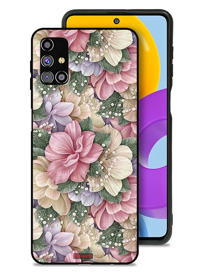 Tolwak Samsung Galaxy M31s Protective Case Cover Hd Floral - Image 1
