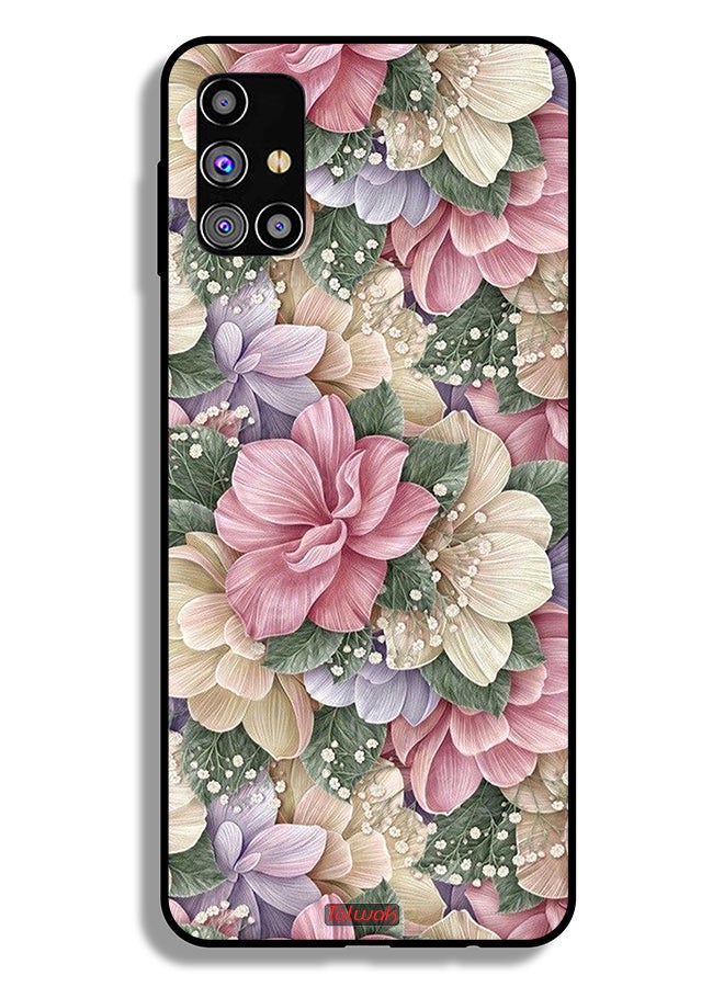 Tolwak Samsung Galaxy M31s Protective Case Cover Hd Floral - Image 2