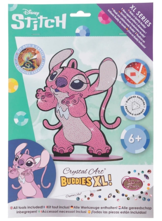 Craft Buddy طقم حرفة كريستال فنون ديزني ستيتش أنجل XL، تمثال MDF بحجم 25 سم - Image 3