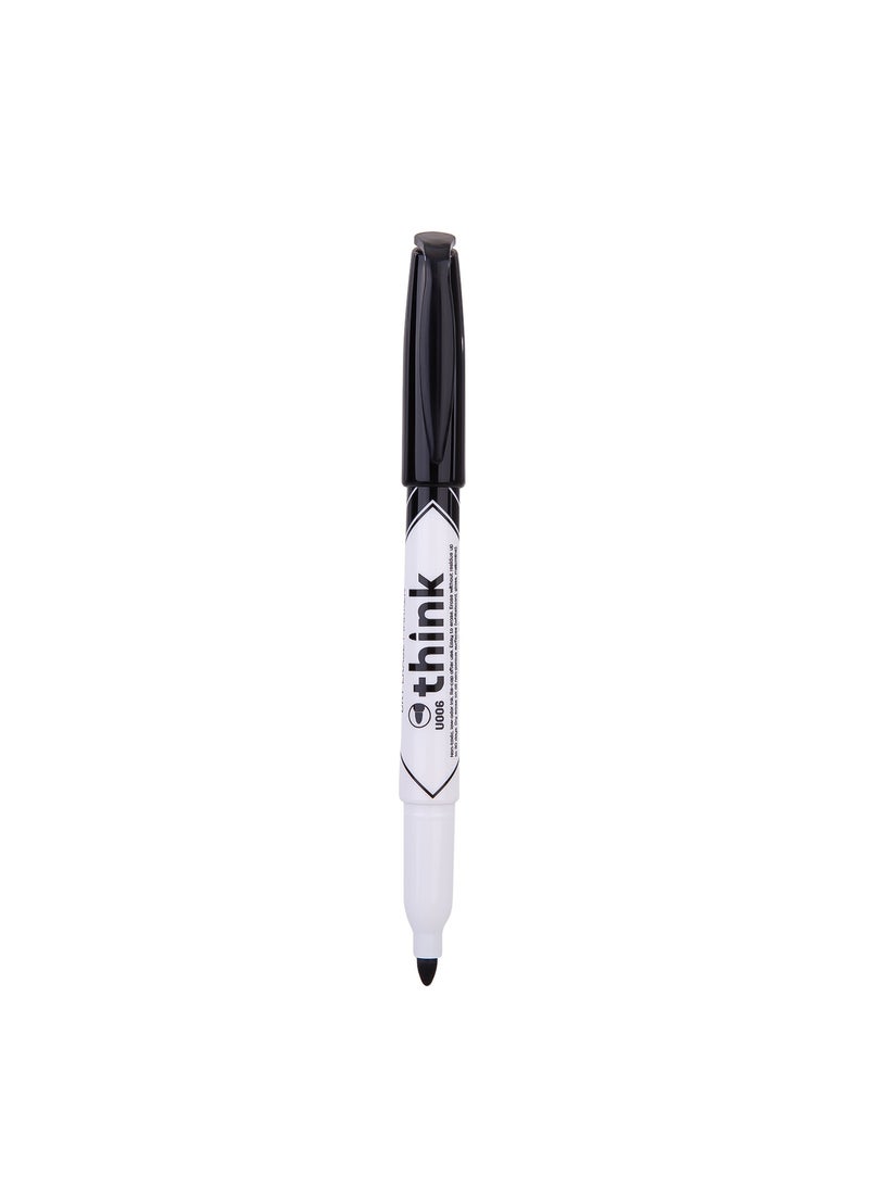 Deli EU00620 Whiteboard Marker BLACK 12pcs/box- ideal for office & classroom writing - Image 2