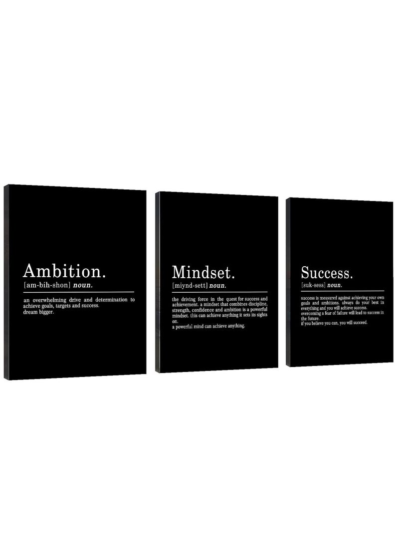Today Idea Inspirational Canvas Painting Wall Art - ART - Mindset Quotes Prints, Black Large Wall Art, Motivational Wall Art, Success, Ambition Quotes Office Decor, Framed Positive Quotes Wall Poster - Image 1