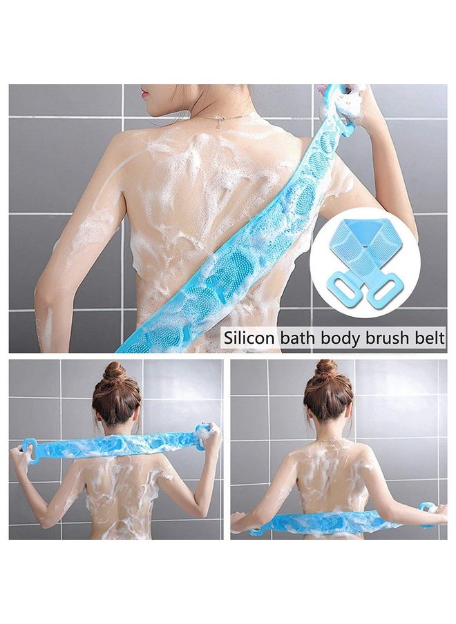 T TOPLINE T TOPLINE COMBO Silicone Bath Body Back Scrubber Brush+Silicone Shower Brush with Soap Dispenser, Bath & Body Brushes, Shower Brush, Double-sided Brush  - Image 3