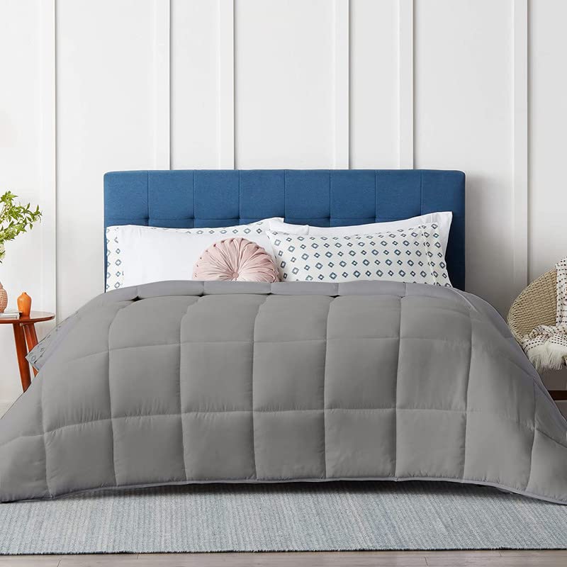 Razzai Restful Sleep Microfiber Summer Season Ac Comforter 220 GSM (90" x 100" Inches/228cm x 254cm) - Double Bed Comforter|Silver| Lightweight| - Image 2