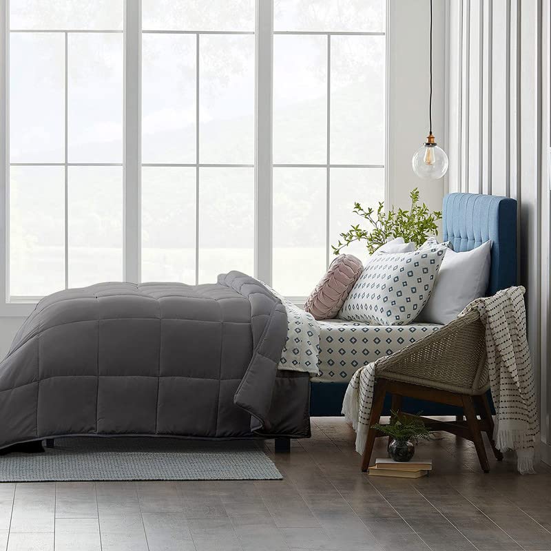 Razzai Restful Sleep Microfiber Summer Season Ac Comforter 220 GSM (90" x 100" Inches/228cm x 254cm) - Double Bed Comforter|Silver| Lightweight| - Image 3
