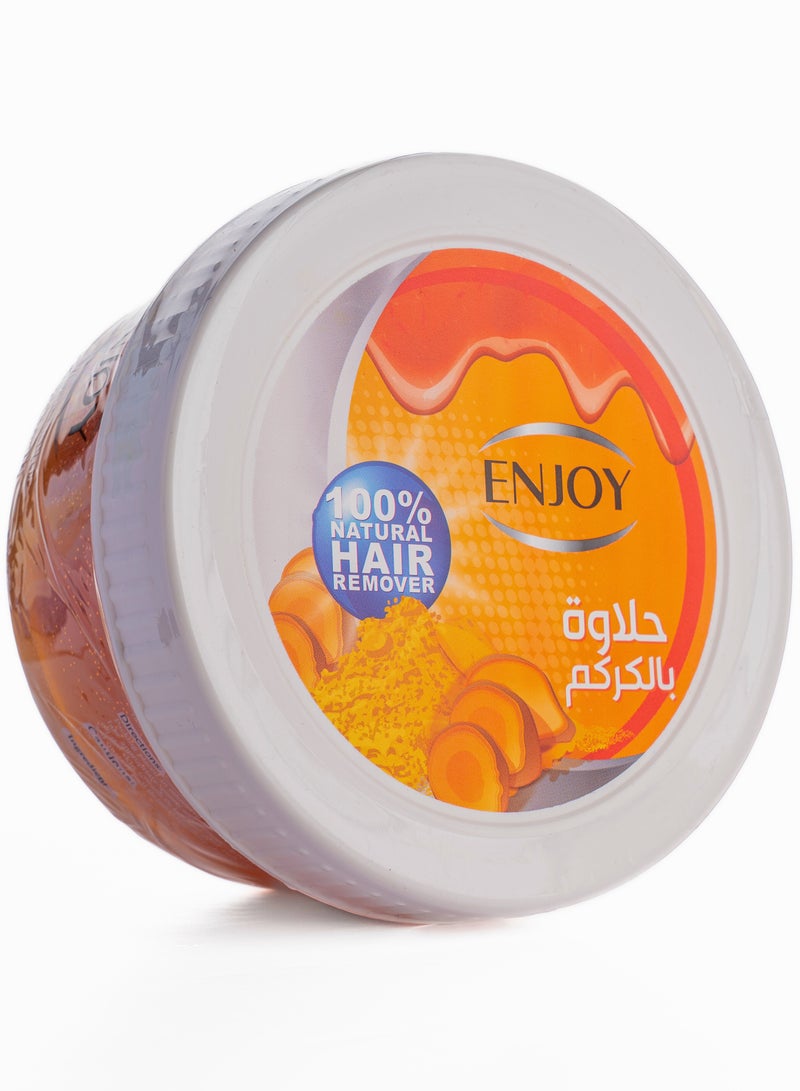 إنجوي حلاوة إزالة الشعر بالكركم – 400 جم | 100% طبيعية | حلاوة سكر بالكركم | لطيفة ومغذية للبشرة | نعومة حريرية طويلة الأمد | مغذية ومفتحة بخلاصة الكركم الطبيعي - Image 1