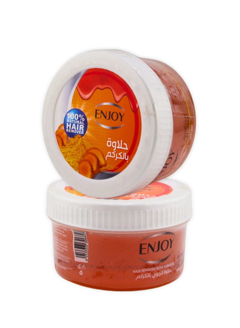 إنجوي حلاوة إزالة الشعر بالكركم – 400 جم | 100% طبيعية | حلاوة سكر بالكركم | لطيفة ومغذية للبشرة | نعومة حريرية طويلة الأمد | مغذية ومفتحة بخلاصة الكركم الطبيعي - Image 5