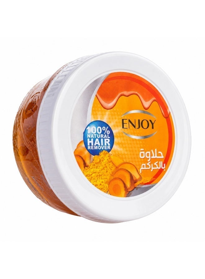 ENJOY Hair Remover Paste with Turmeric – 400g | 100% Natural Sugar Wax | Gentle & Nourishing Hair Removal | Smooth & Silky Skin | Long-Lasting Results | Enriched with Natural Turmeric Extract - Image 1