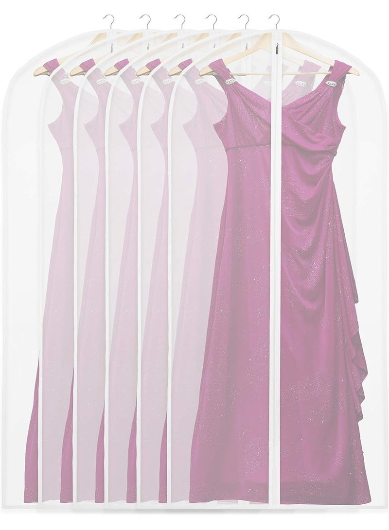 CityRiya-Long Garment Bags, 6 PCS 140cm Clothes Covers, Breathable Dress Bag, Dust Proof Suit Protector for Storage, Plastic Garment Bags with Zipper for Hanging Long Dress, Coat, Robes Bags - Image 1