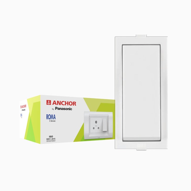 Anchor by Panasonic Roma Classic 20A 1 Way Switch for Electric Board, 1M Switch for Medium to Heavy Appliances (White, 21066) - Image 4
