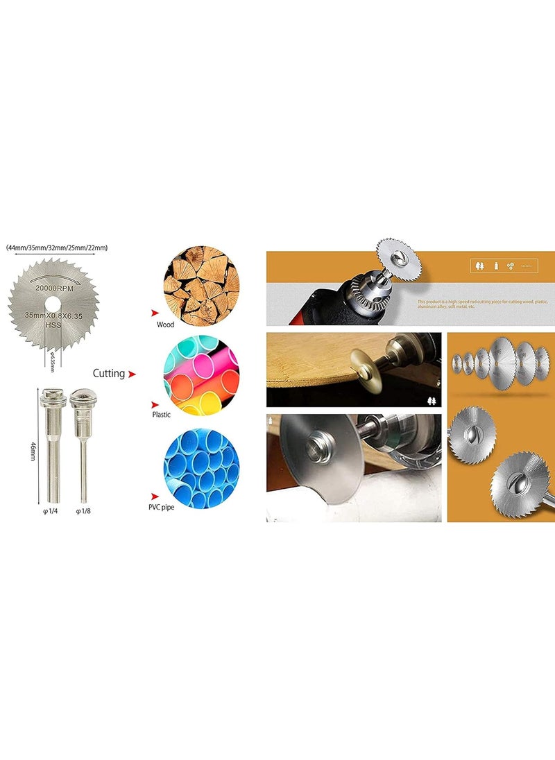 DIY Crafts DIY Crafts CTDIYHI53233 Rotary Tool Set Grinding Wheel Circular Woodworking Diamond Cutting Disc Mini Accessories Drill Multifunction Sanding Pack  - Image 4