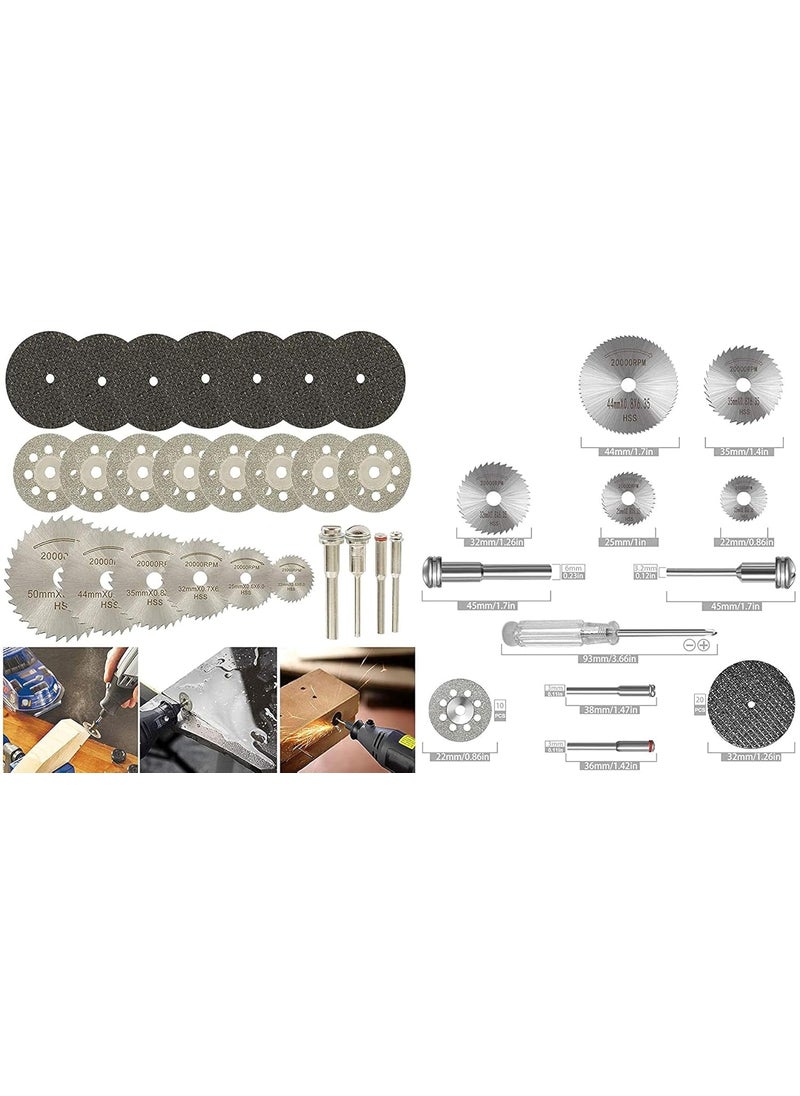 DIY Crafts DIY Crafts CTDIYHI53233 Rotary Tool Set Grinding Wheel Circular Woodworking Diamond Cutting Disc Mini Accessories Drill Multifunction Sanding Pack  - Image 2
