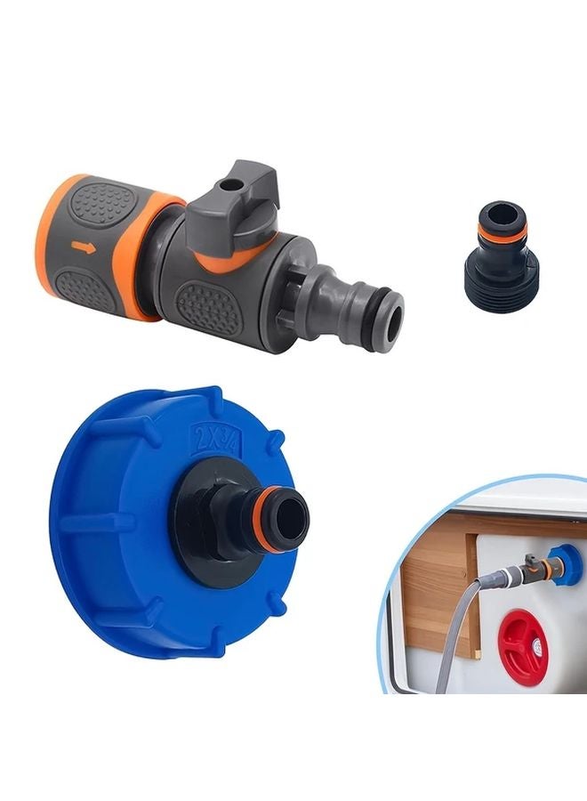 1Set RV Water Tank Filling Adapter with Quick Coupling for Motorhome Caravan - Image 1