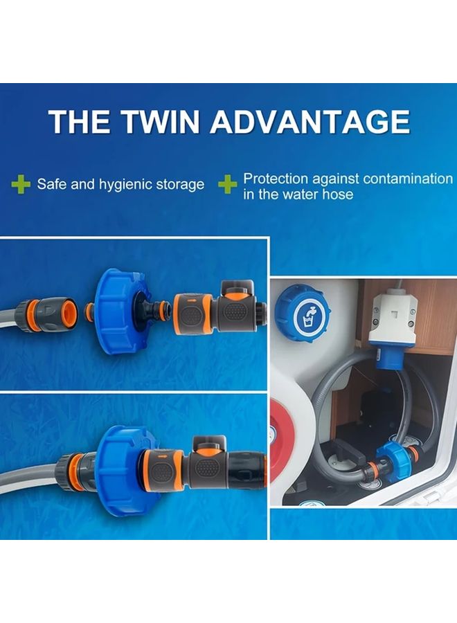 1Set RV Water Tank Filling Adapter with Quick Coupling for Motorhome Caravan - Image 5