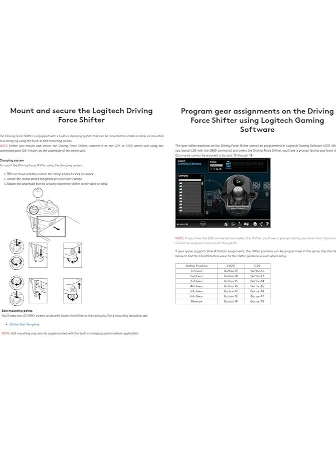 TECH Driving Force Racing Shifter for G29 and G920 Driving Force Racing Wheels - Black - UAE Version - Image 3