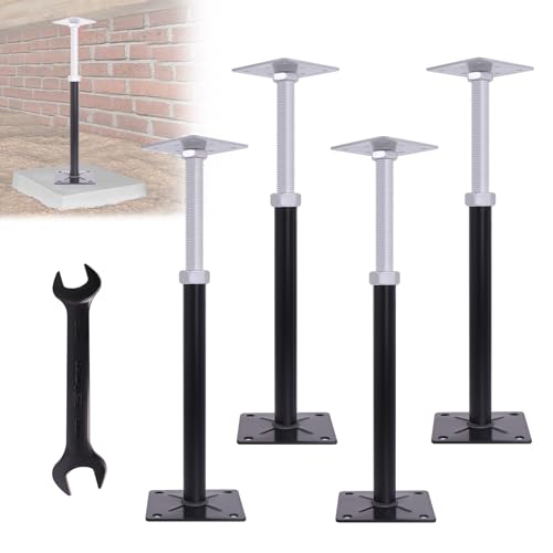 Zejoot Adjustable House Floor Jacks 4 PCS Post Floor Joist Jacks for Leveling 11 165 Height Adjust Range Telescoping Screw Jacks for Temporary Support 11000 lbs Max Load Capacity Each - Image 1