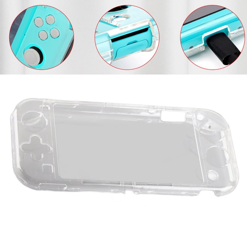 Transparent Case for Switch Lite 21.3 x 9.3 x 2.4cm Ultra-Thin Protective Cover - Crystal Clear PC Shell Split-Type All-Inclusive Grip Protection Cover for Nintendo Switch Lite Console - Image 3