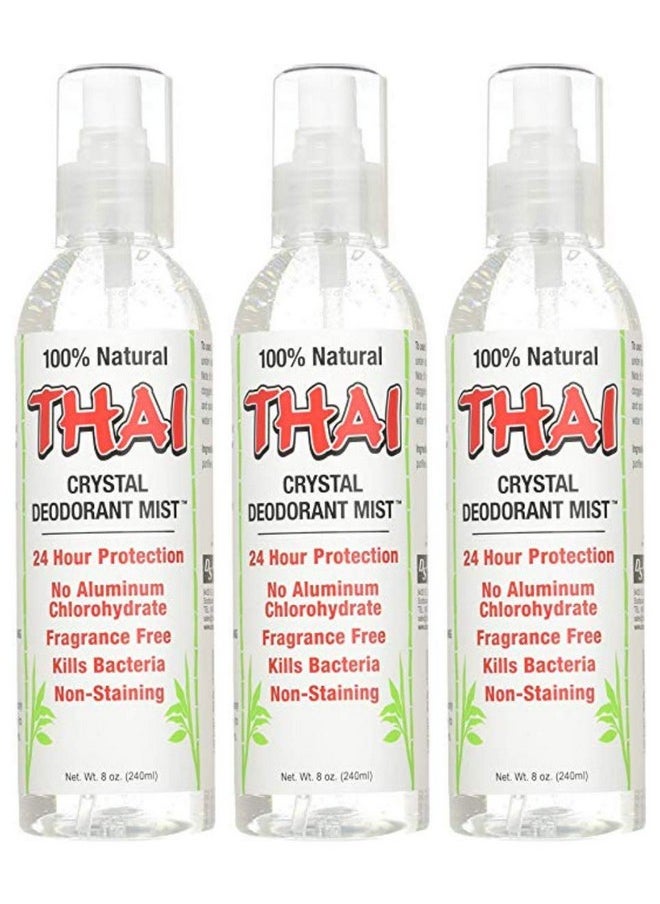 Thai Deodorant Stone - Thai Deodorant Stone Crystal Mist Natural Deodorant Spray 8 oz. Bundle (Pack Of 3) - Image 1