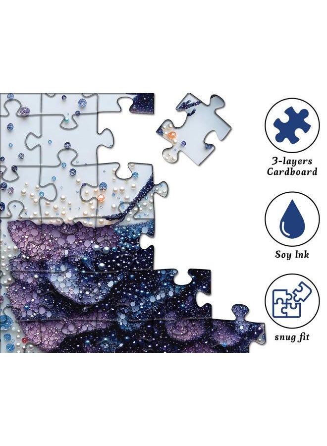 PICKFORU Elegant Lady Puzzles for Adults 1000 Pieces, Woman gems Puzzle Beaded Art Featuring Dress Umbrella, Impossible Jewel Aesthetic Jigsaw Puzzle, Hard Difficult Challenge for Woman - Image 3